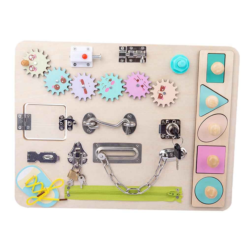 Toddler Activity Board Wooden  - Montessori Wooden Busy Board Toddler 评论和价格