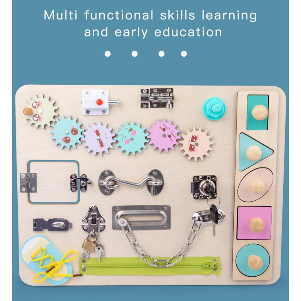 Toddler Activity Board Wooden  - Montessori Wooden Busy Board Toddler 评论和价格