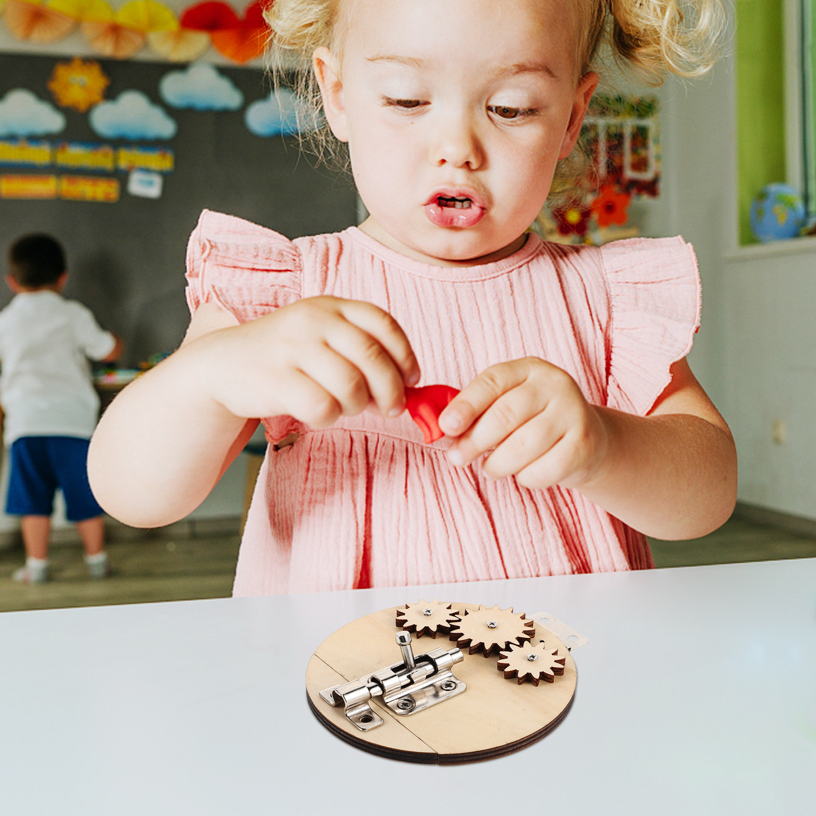 6Pcs Wooden Sensory Busy Board - Montessori Wooden Busy Board Toddler 评论和价格
