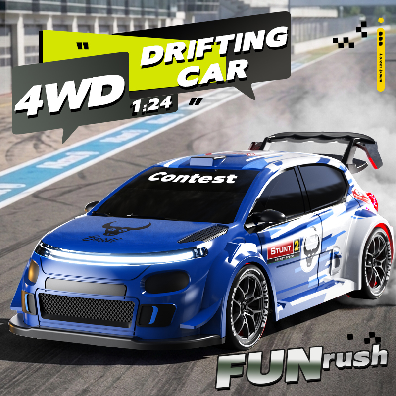 1:24 Scale 4WD Drift RC Car 2. - Rc Drift Car 1 24 Scale 4Wd 评论和价格