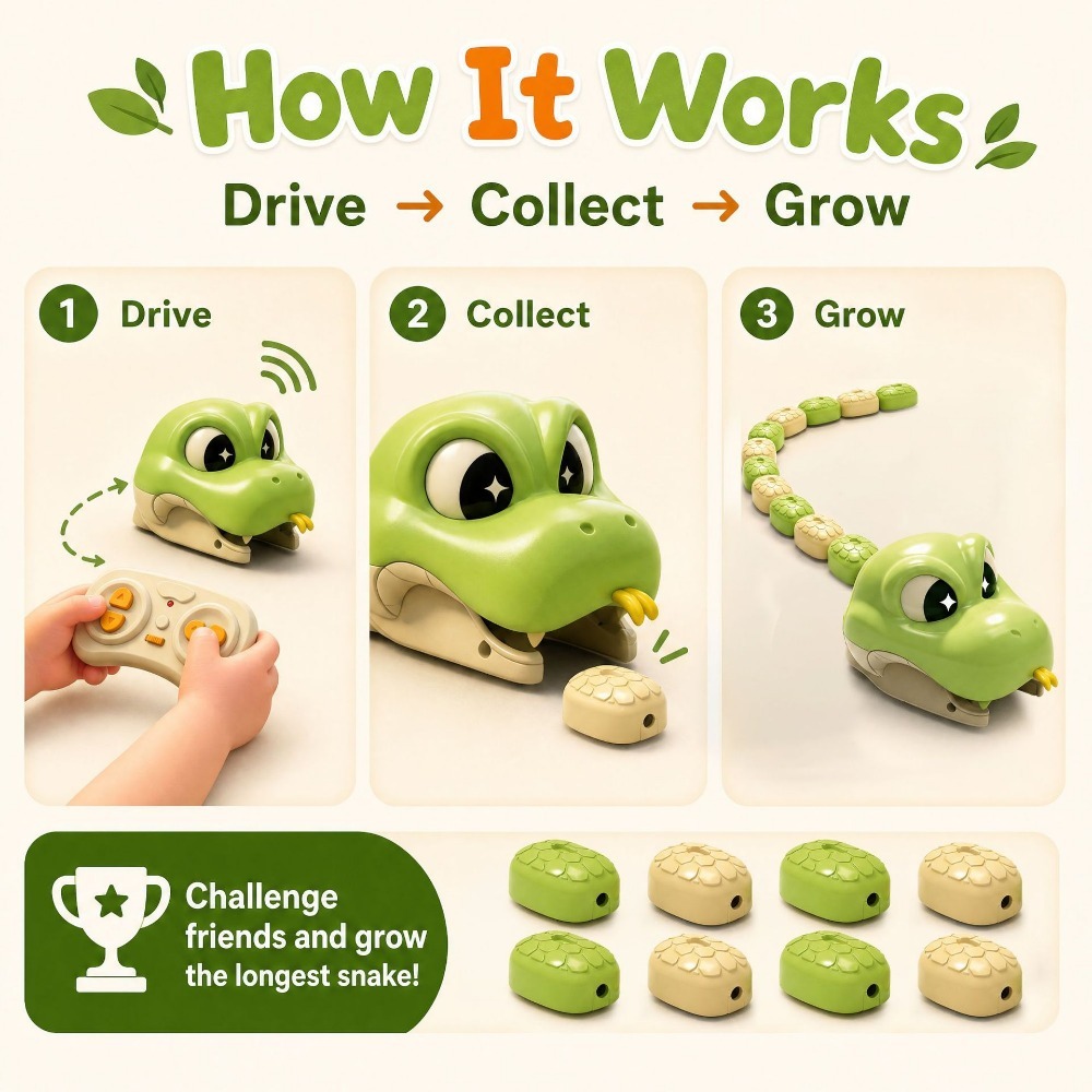 Remote Controlled Greedy Snake - Remote Control Toys 评论和价格