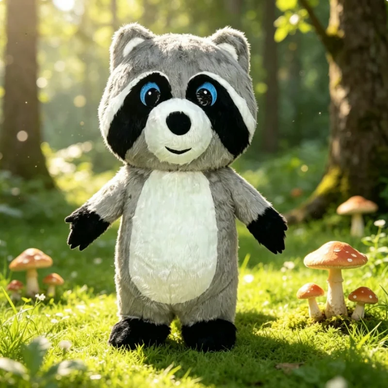 Grey Plush Inflatable Raccoon  - Dolls 评论和价格